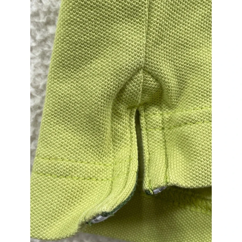 Banana Republic Mens Extra Large Polo Shirt Lime Green Elephant‎ Logo Pique XL